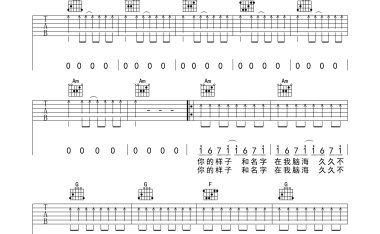 白小白《爱不得忘不舍》C调 吉他谱