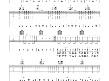 白小白《爱不得忘不舍》C调 吉他谱